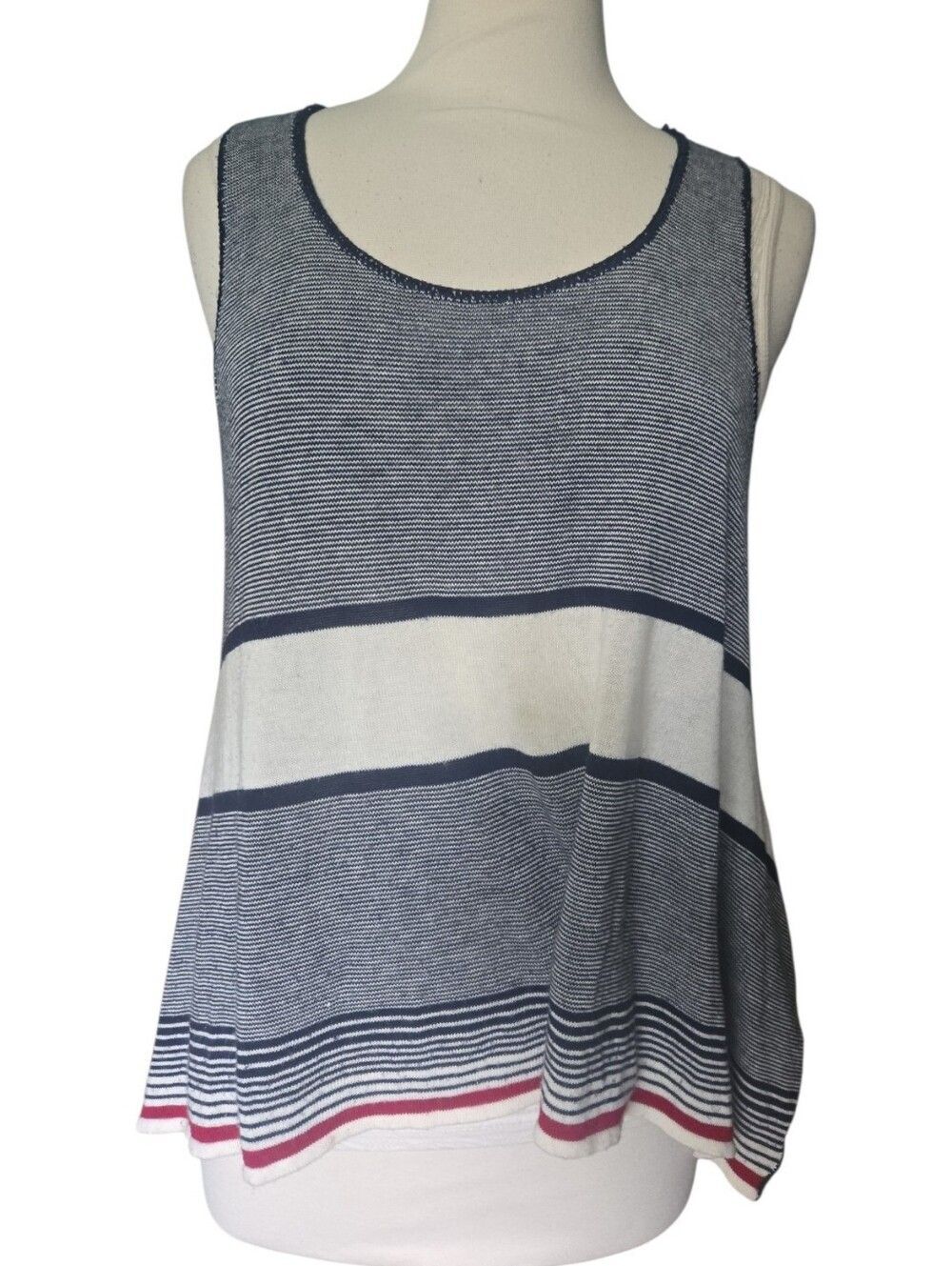 Maurices Striped Colorblock Casual Knit Tank Top - L